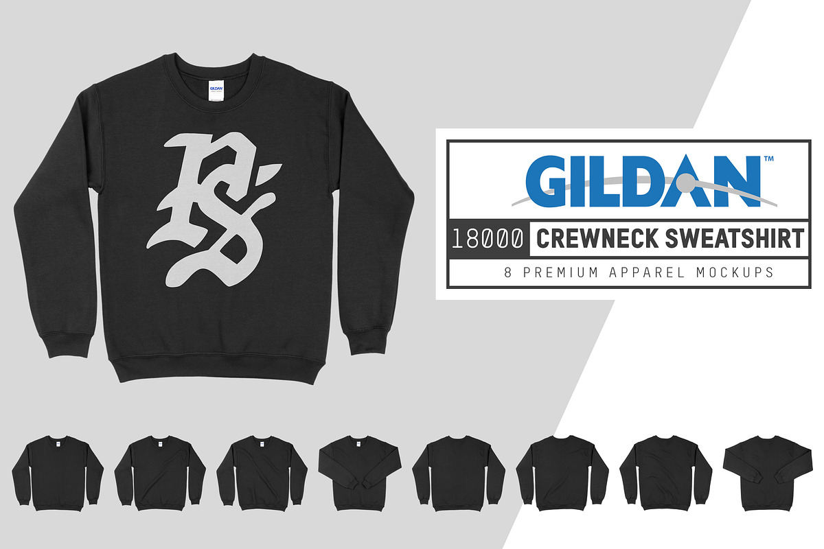 Gildan 18000 Crewneck Sweatshirt, a Shirt Mockup by Pixel Sauce™ (Photo 1 of 7)
