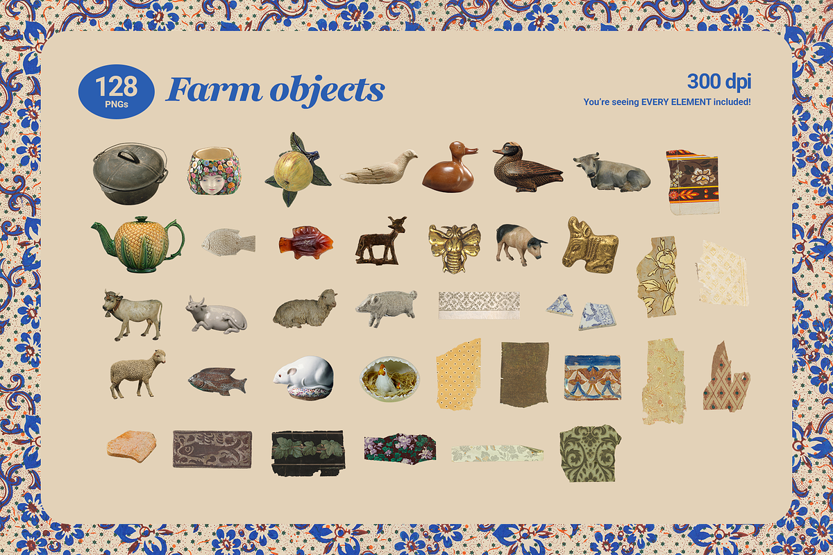 Rustic Country Life – Collage Kit, an Object Graphic by JuliBelushi (Photo 6 of 9)