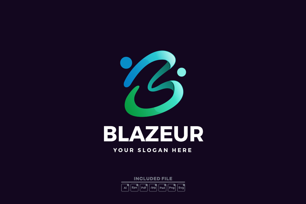 Abstract letter B logo colorful, a Branding & Logo Template by yuanesei
