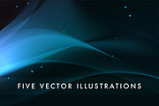 Blue glowing wave, magic energy, a Pattern Graphic by majcot (Thumbnail 1 of 6)