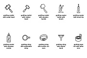 Pruning and grafting tools Icon Set, an Outline Icon by Nurlan's shop (Thumbnail 2 of 6)