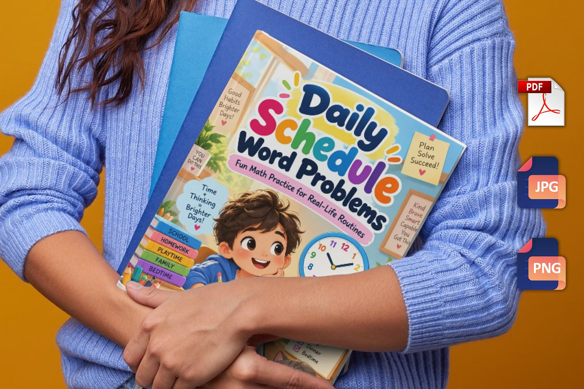 Daily Schedule Word Problems, a Stationery Template by Designmela01 (Photo 5 of 6)