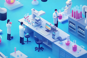 Medical research team collaborates i, a Photo by Iftikhar Alam