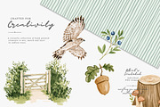 whimsical woodland clipart set, a Decorative Illustration by Patishop Art (Thumbnail 10 of 15)