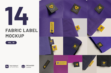 Fabric label embroidery mockup, a Shirt Mockup by mockupocka