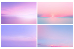 Blurry Sky & Sunset Landscape