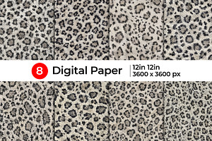 Realistic Snow Leopard Fur Texture