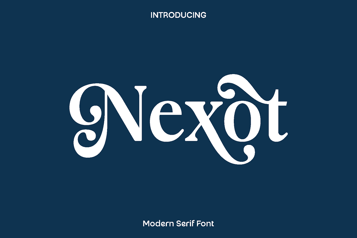 Nexot - Modern Serif Font, a Serif Font by Luna Shop (Photo 1 of 11)
