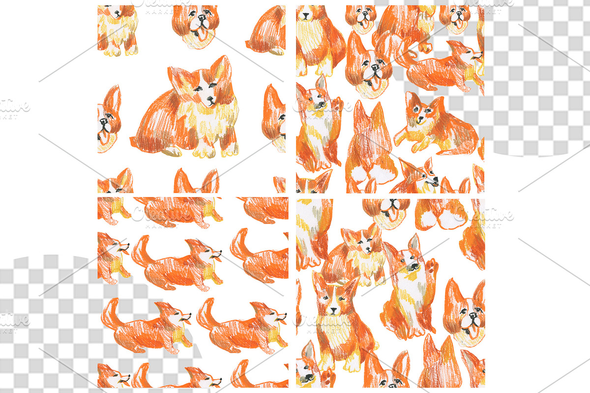 Corgi Pattern Corgi Puppy