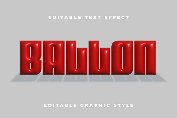 Red Balloon Block Text Effect preview 4
