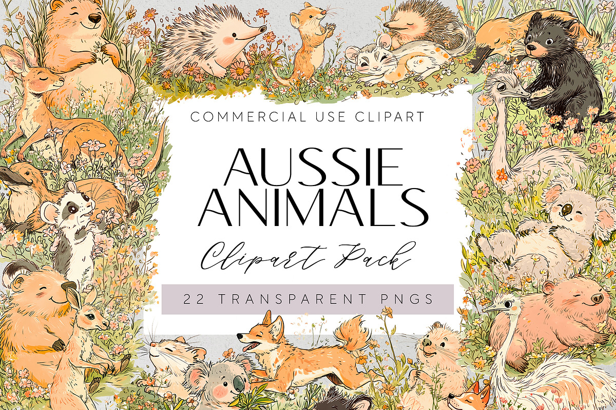 Pastel Australian Animal Clipart, an Animal Illustration by Pawcasso's Portraits (Photo 1 of 7)