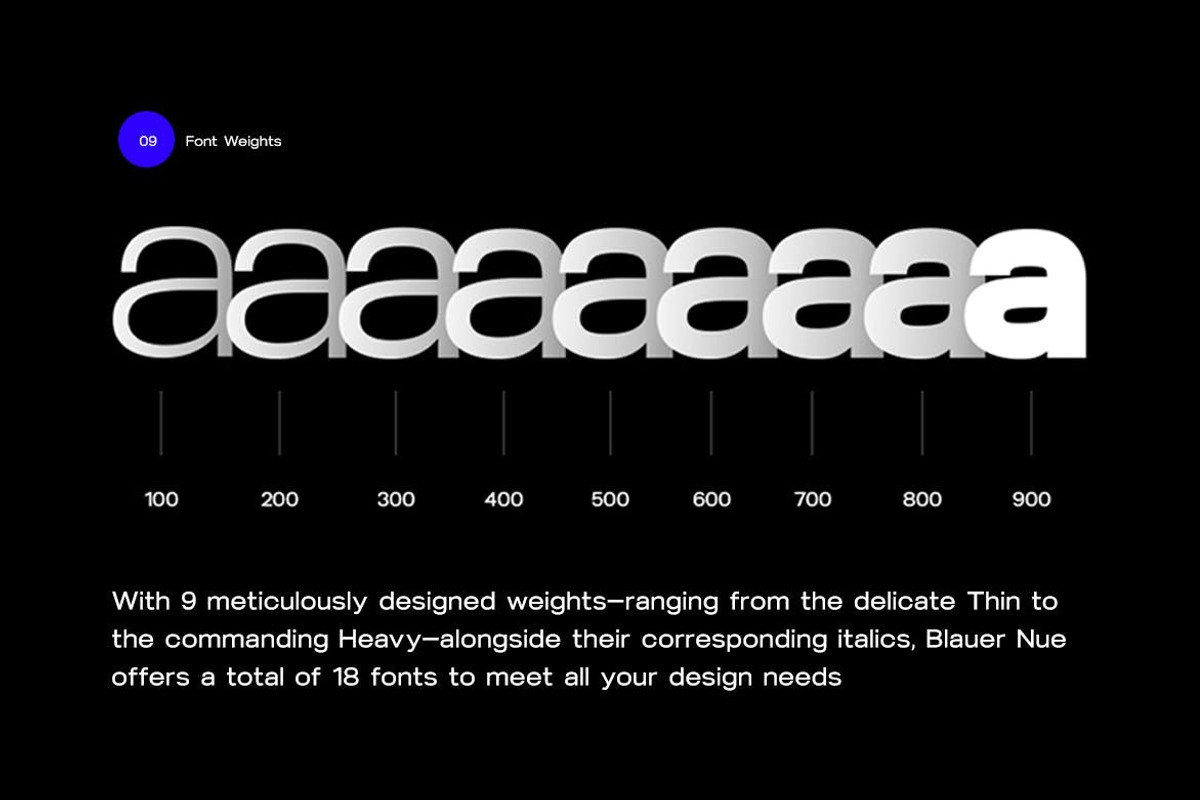 Blauer Nue - A premium sans-serif fo, a Sans Serif Font by Webhance Studio (Photo 8 of 9)