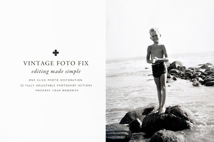 Vintage Foto Fix Photoshop Actions, an Action Add-On by Foto Rx Co.