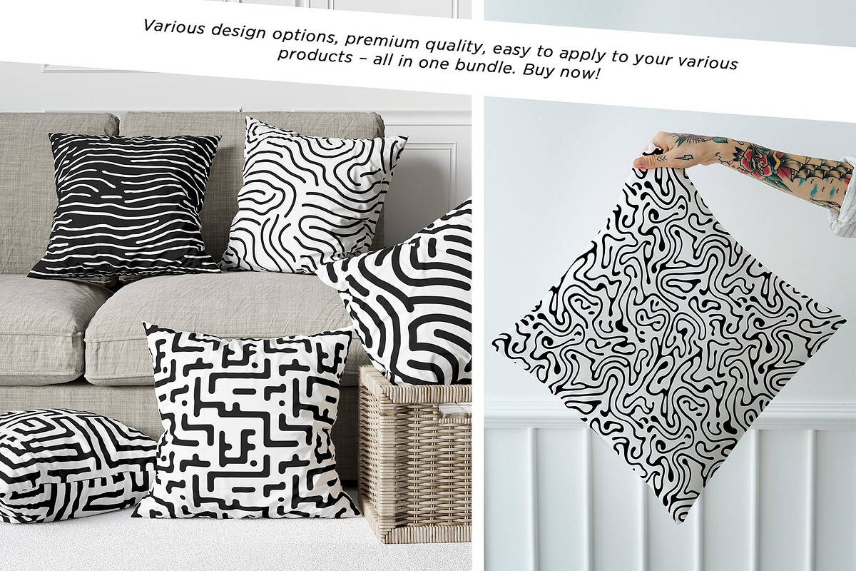 Black And White Pattern Bundles, a Pattern Graphic by Vibrand Studio (Photo 5 of 11)