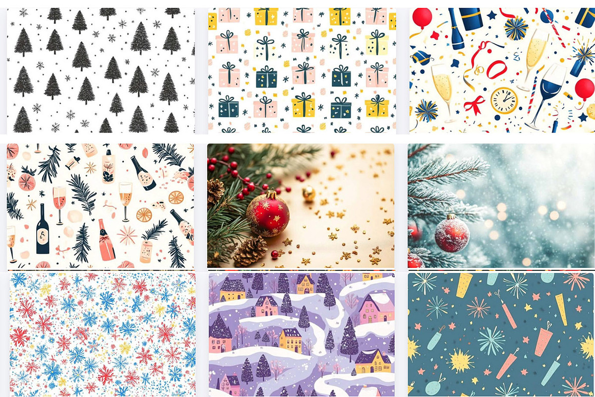 Christmas Illustrations Gift Paper, an Illustration by VetalStock (Photo 2 of 3)