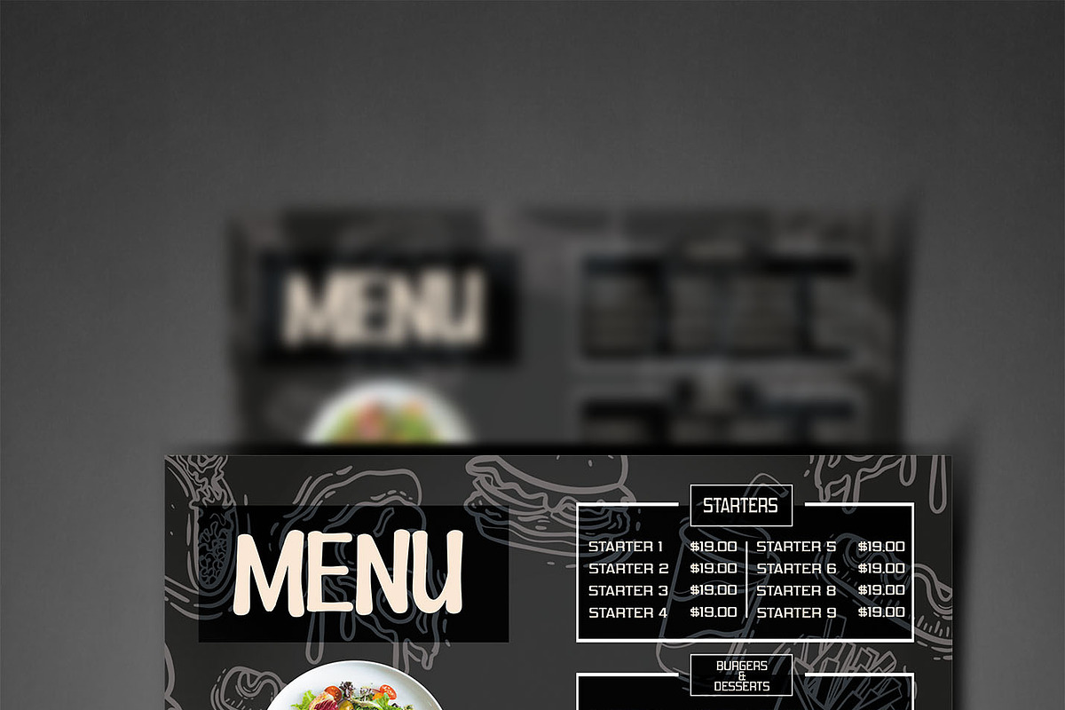 Food Menu Template, a Flyer Template by Canallus