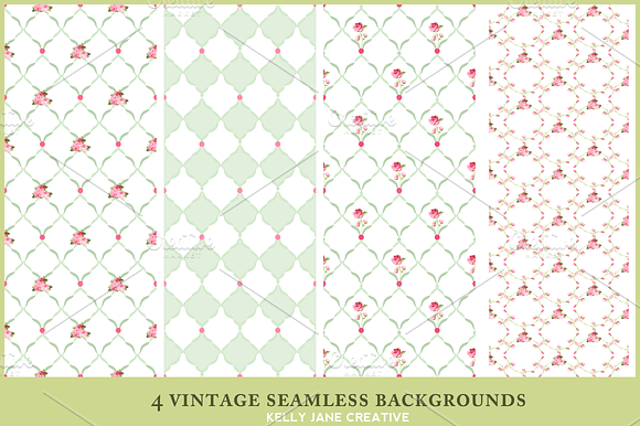 Vintage Rose Seamless Patterns