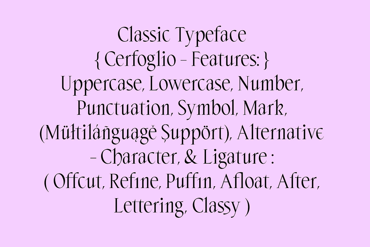 ED Cerfoglio - Classy Serif, a Serif Font by Emyself Design (Photo 9 of 9)