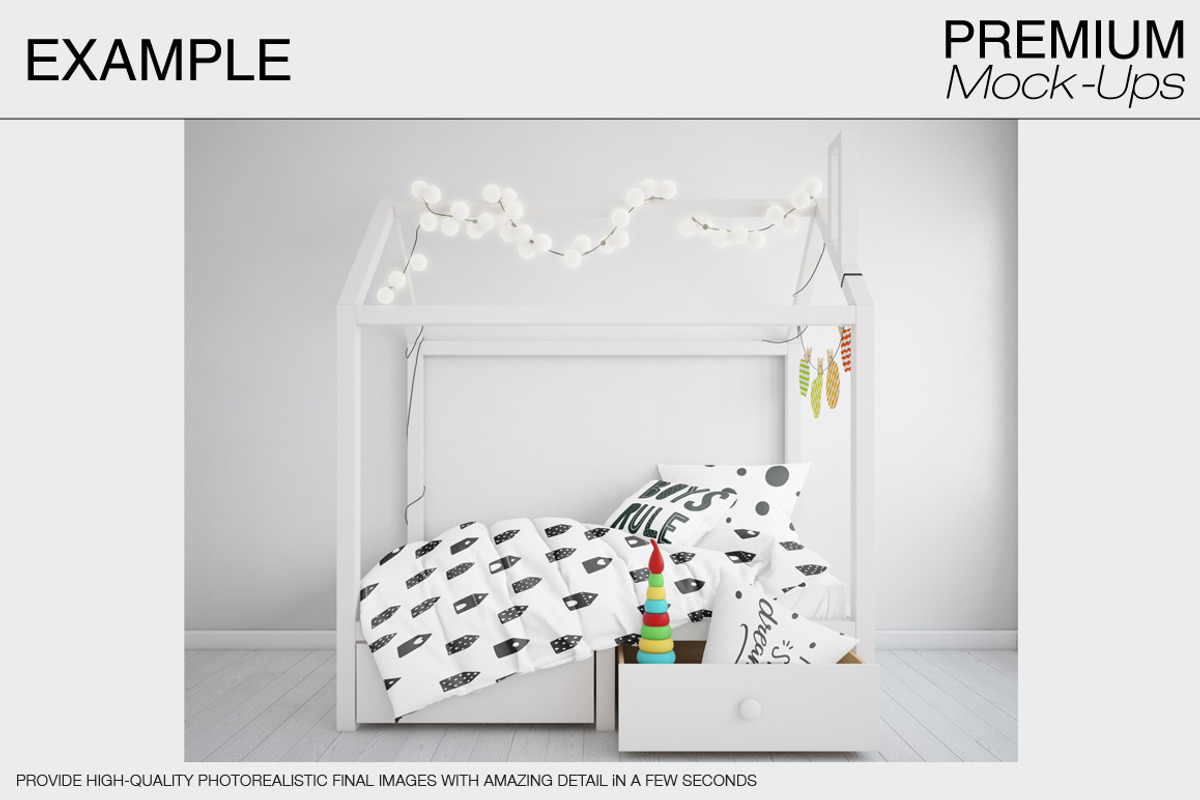 Kids Room and Bedding Mockups, a Product Mockup by mock-ups (Photo 4 of 16)