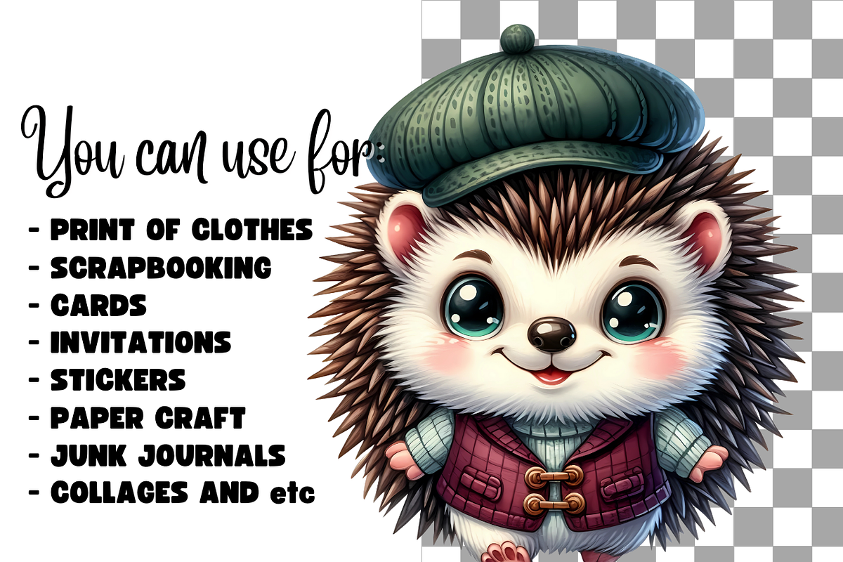 Cute autumn animals clipart, an Animal Illustration by AnetArtStore (Photo 6 of 7)