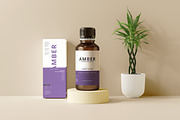 Amber Glass Bottle Mockup, a Cups & Container Mockup by pmvch (Thumbnail 12 of 15)