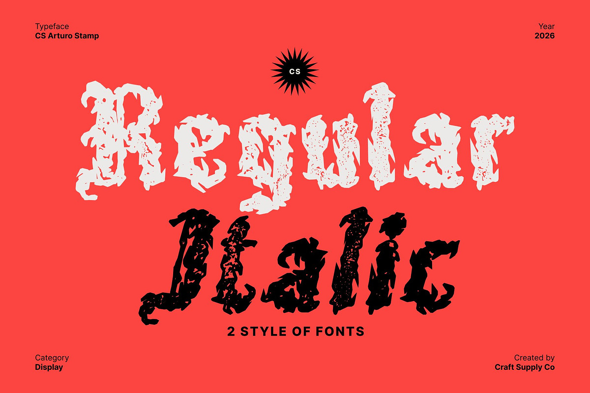 CS Arturo Stamp, a Blackletter Font by Craft Supply Co. (Photo 3 of 8)