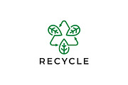 Recycle Leaf Natural Organic Logo, a Branding & Logo Template by Signatoro (Thumbnail 1 of 3)
