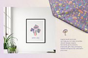 70 Hippie MUSHROOMS. Vector Set., a Pattern Graphic by Varvara Gorbash (Thumbnail 8 of 10)