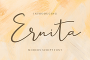 Ernita | Script Font, a Script Font by windestrian (Thumbnail 1 of 7)