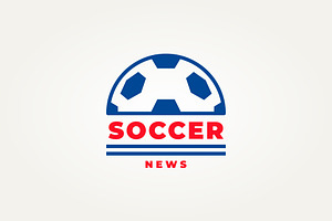 abstract soccer news line art logo, a Branding & Logo Template by Blazybone