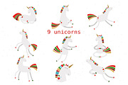 Christmas Unicorns and Rainbows, an Object Graphic by Happiestsim (Thumbnail 2 of 5)