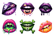 Spooky Halloween Lips PNG, an Illustration by SinaCreation (Thumbnail 3 of 7)