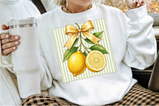 Lemon Coquette Bow Summer PNG, a Work Illustration by Sublimation Artist (Thumbnail 2 of 9)