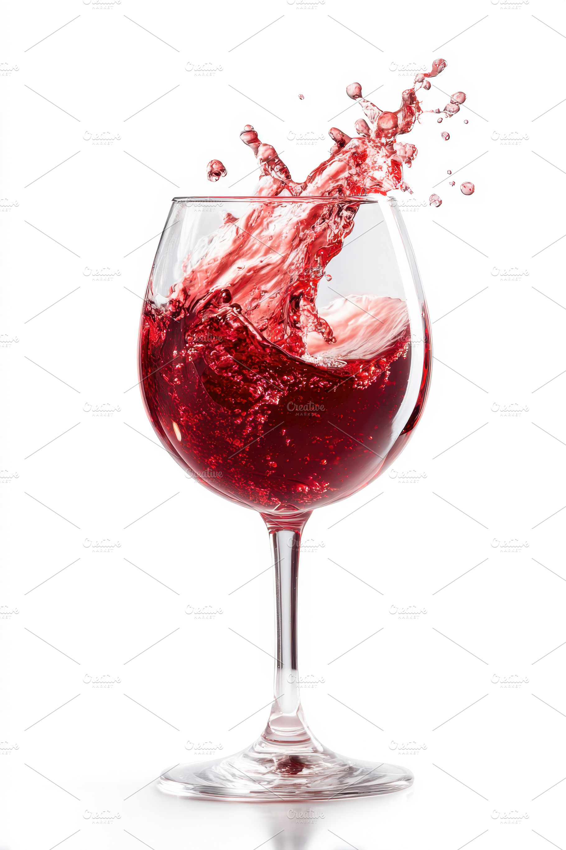 Splashing red drink in a glass, a Food & Drink Photo by AlyaAnd