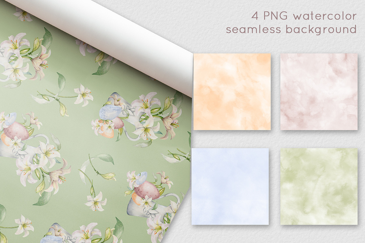 Floral Easter eggs watercolor set, an Illustration by Kate Lanbina (Photo 11 of 17)