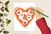 Watercolor Valentine's Day Food Png, an Illustration by Designking (Thumbnail 3 of 5)