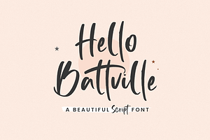 Hello Battville, a Script Font by Silverdav