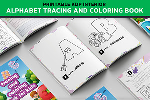 Alphabet Tracing And Coloring Book