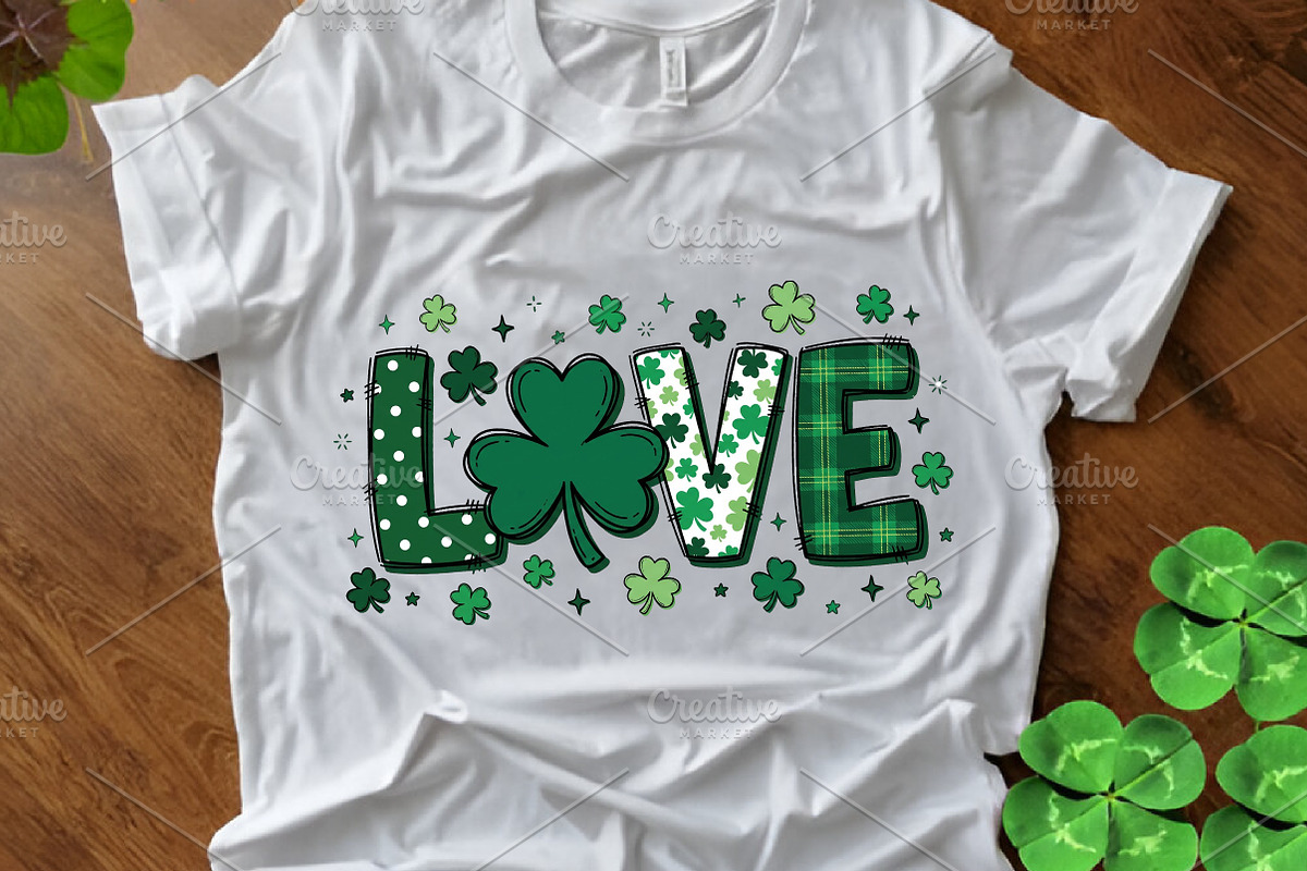St. Patrick’s Day Shamrock Love PNG, an Illustration by Canvas Craft (Photo 4 of 4)