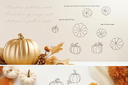 Pumpkin Line Art & Frames, a Decorative Illustration by Backyard Rose (Thumbnail 3 of 13)