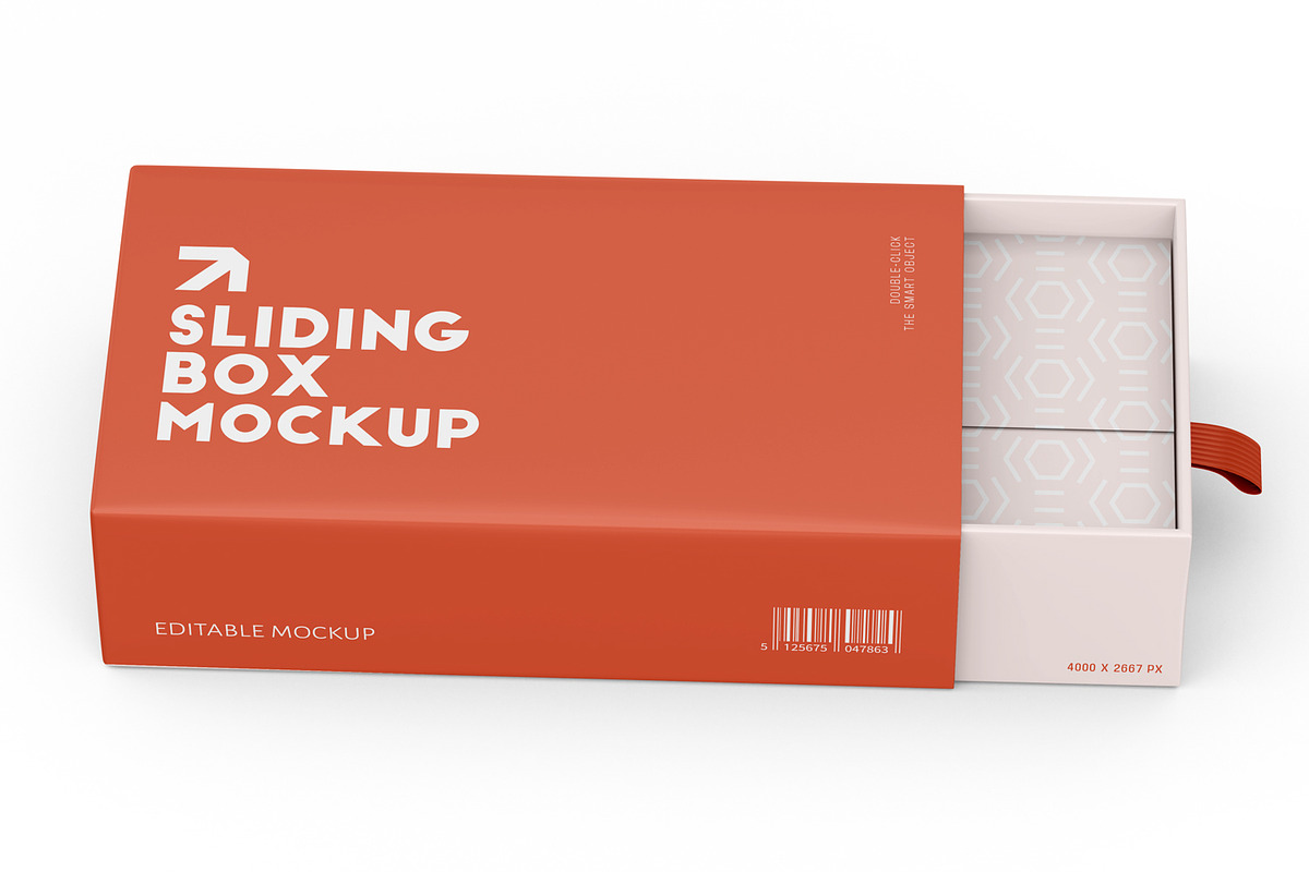 Sliding Gift Box Mockup PSD, a Packaging Mockup by Ram Studio LLC (Photo 9 of 15)