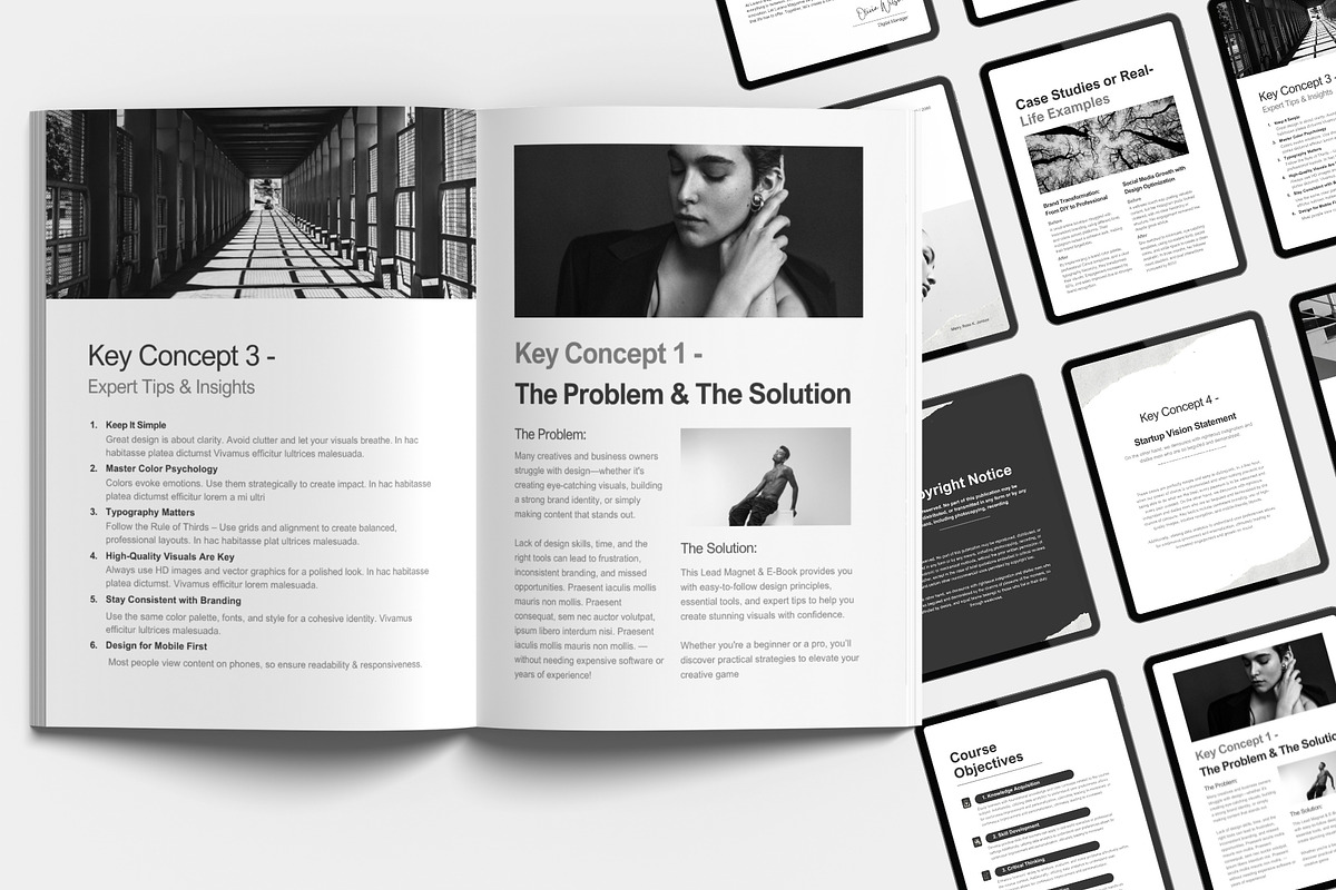 Black & White Canva Ebook Template, a Magazine Template by TheBrightGrap (Photo 4 of 9)