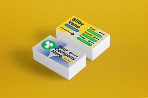 Blue Yellow Antidesign Business Card, a Business Card Template by graphicook