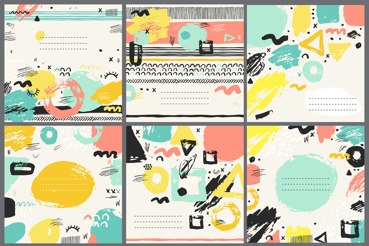 Ink brush pattern, card & shapes, a Pattern Graphic by Bosotochka♥Art (Photo 6 of 11)