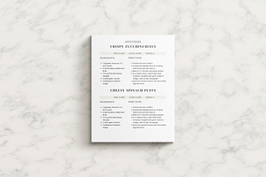 2 Recipes Page Template CANVA