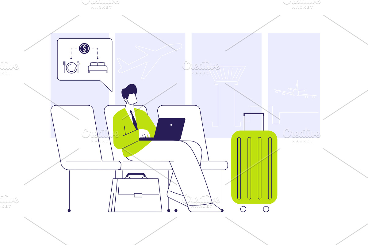 Travel and spending expenses, a Finance Illustration by Visual Generation