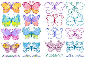 Pastel Butterflies Collection