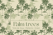 Green Palm Patterns Tropical Forest, a Decorative Illustration by Jeanna Draw (Thumbnail 1 of 14)