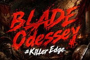 BladeOdessey - Chaos Dangerous Font, a Handwritten Font by HypeWorksCo (Thumbnail 1 of 16)