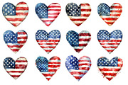 American Flag Heart PNG, an Illustration by SinaCreation (Thumbnail 2 of 5)